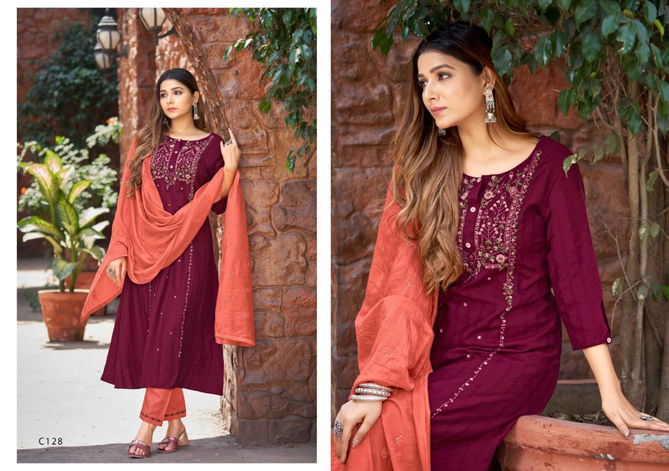 Kalaroop Nitara Viscose Readymade Suits Catalog